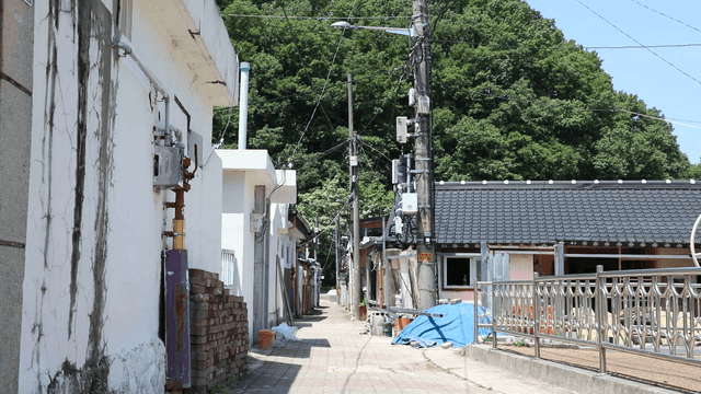 Quiet alley in a small village