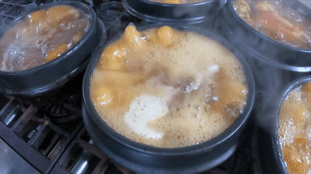 Phellinus linteus ginseng chicken soup boiling in an earthen pot