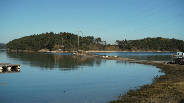 Tides of a calm coastal area