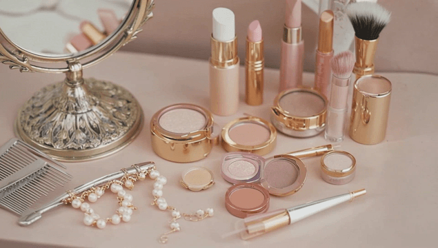 Various cosmetics on vanity table