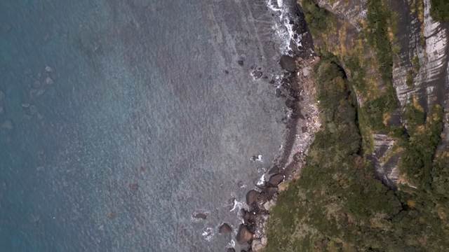 Rocky coastline with lush greenery