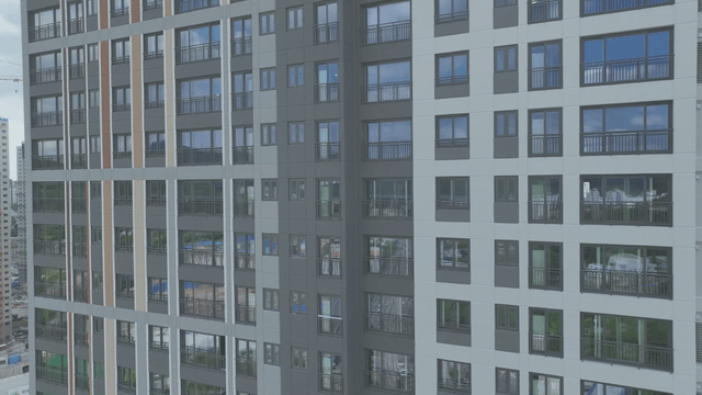 High-rise apartment buildings in the city